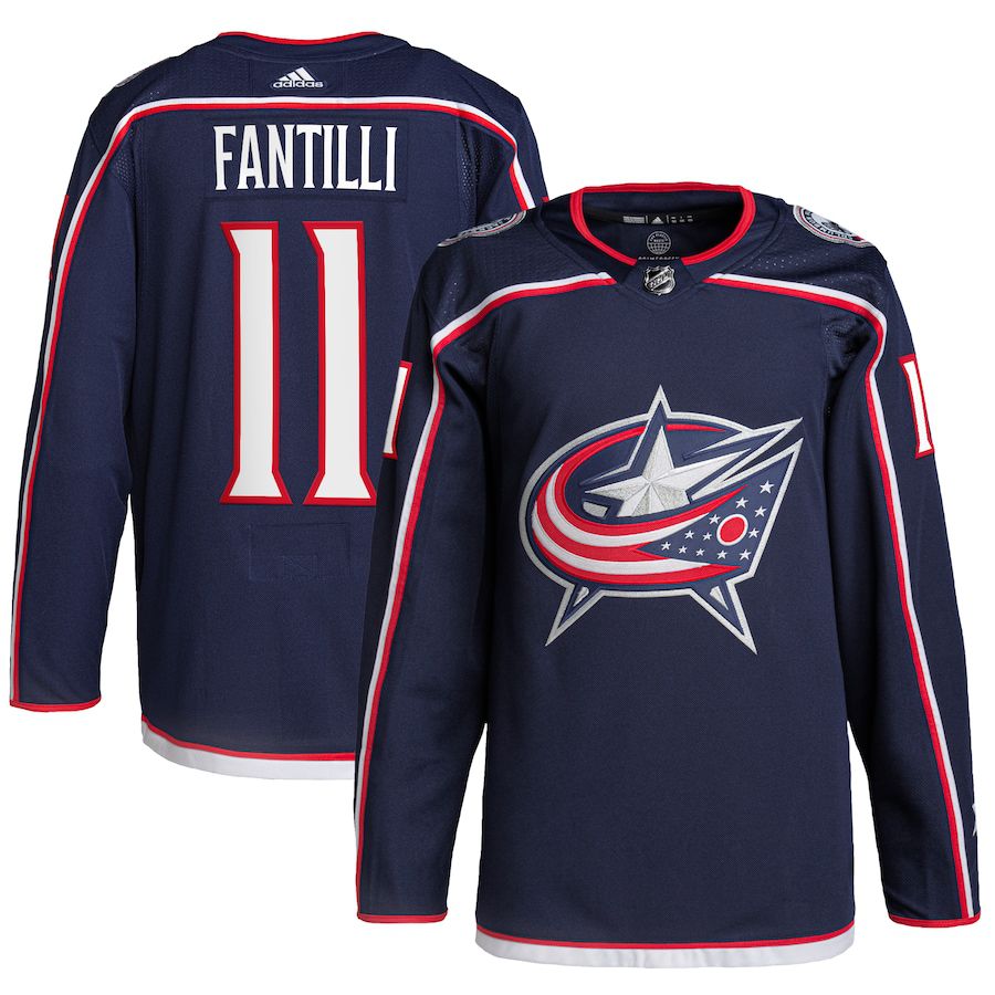 Men Columbus Blue Jackets #11 Adam Fantilli adidas Navy Home Primegreen Authentic Pro Player NHL Jersey